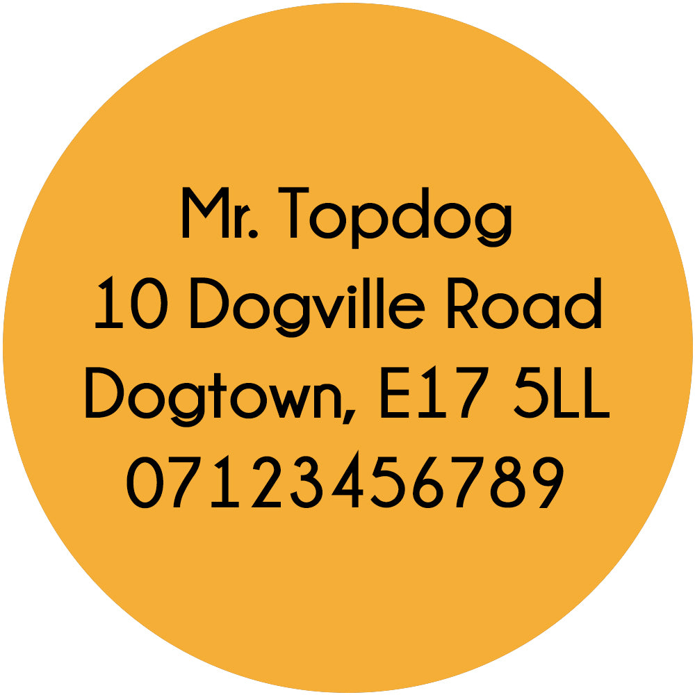 Yellow Spots - ID Tag - TopDog Harnesses