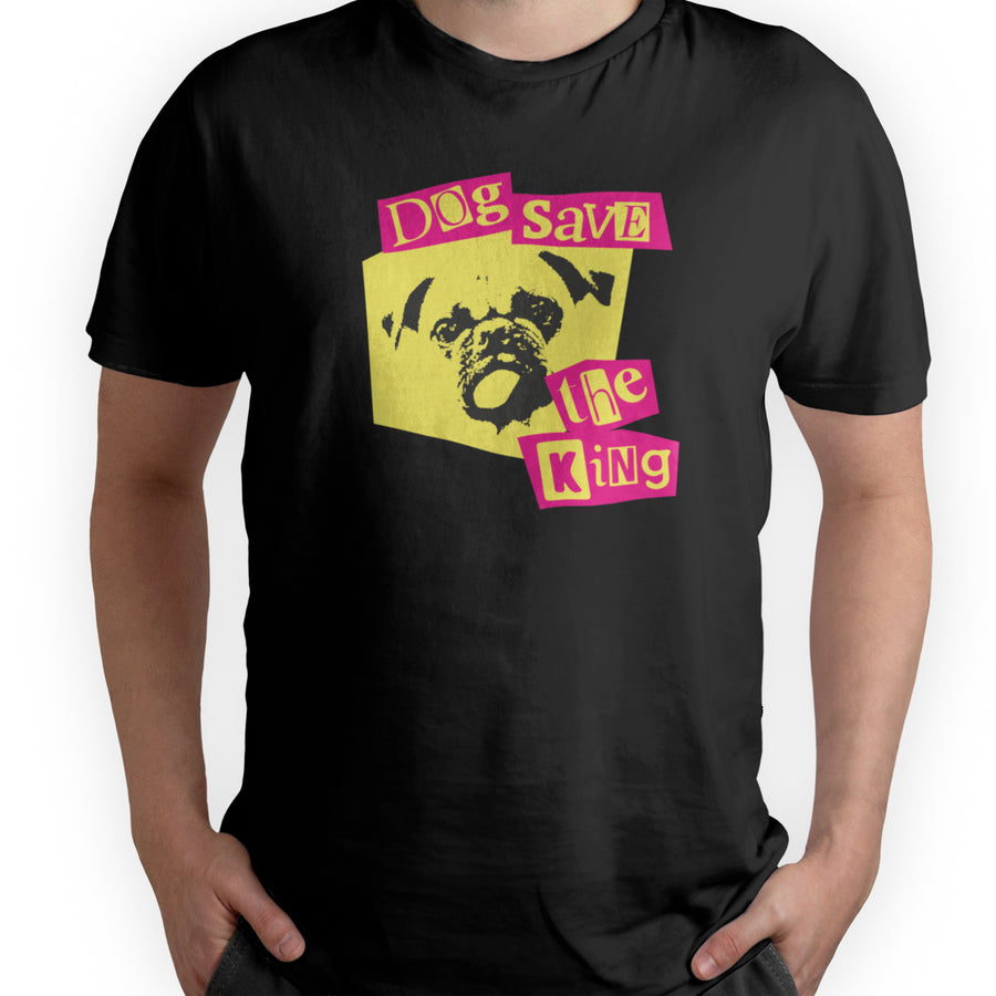 Dog Save The King – Short-sleeve recycled organic cotton adult t-shirt