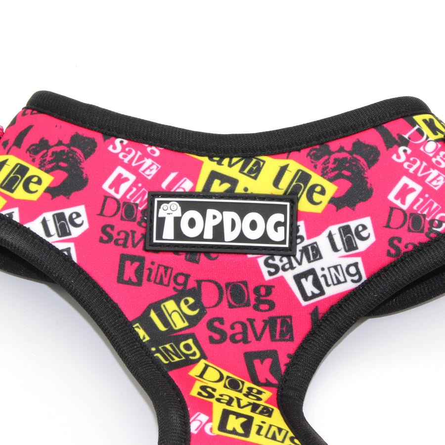 Topdog God Save the King adjustable dog harness