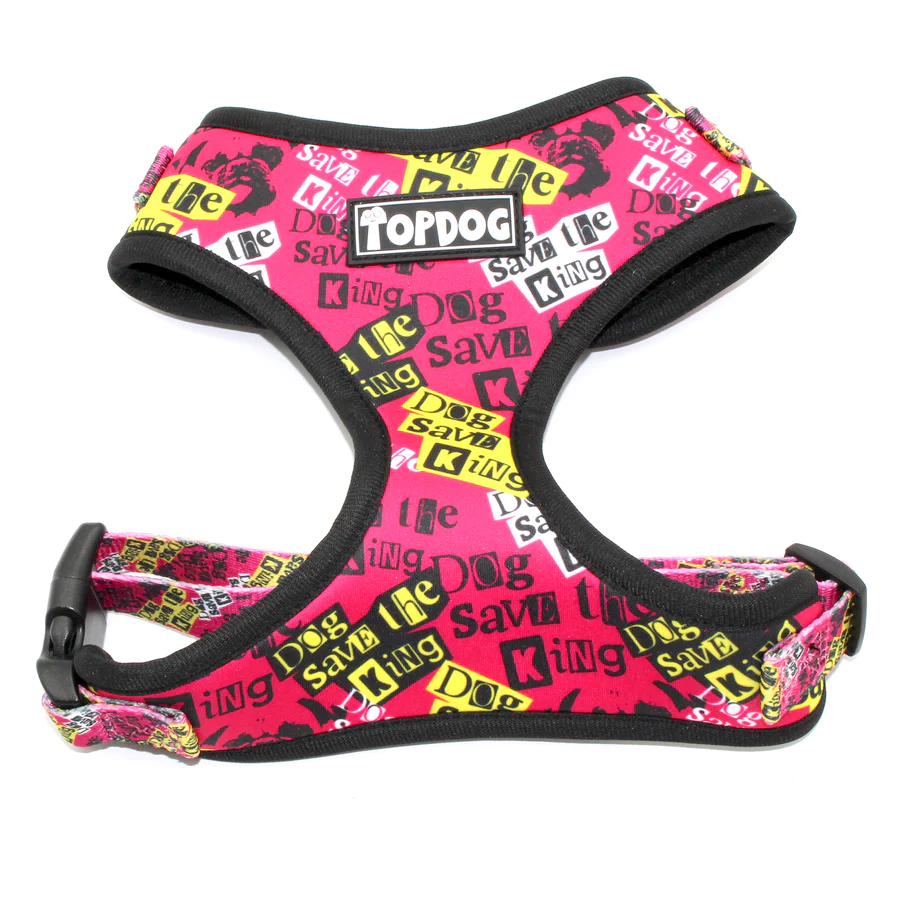 Topdog God Save the King adjustable dog harness