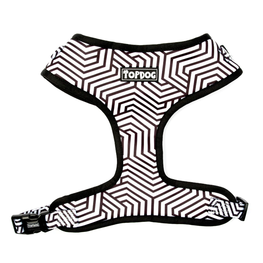 TopDog Just An Illusion adjustable dog harness, front facing.