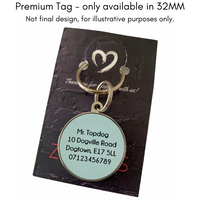 Thumbnail for Bee Kind ID Tag displayed on presentation card - TopDog Harnesses